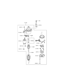 Kawasaki Fx850-S11 Starter Diagram and Parts List for S6031-KW 53DI8DU6050-31HP Cub Cadet Lawn Tractor